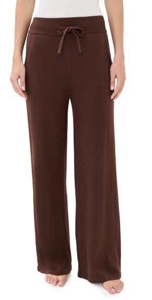 Eberjey Recycled Sweater Pants Chocolate XS