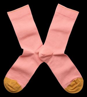 Bonne Maison - Chaussettes hautes unies - Taille 39/41 - Rose