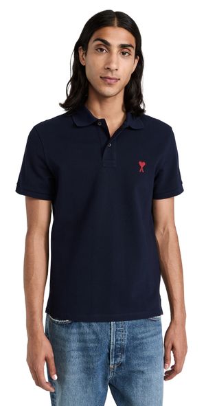 AMI AMI De Coeur Polo Shirt Night Blue.430 M