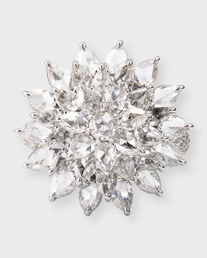 Eclat 18K White Gold Eclat Spiked Diamond Ring, 4.00tcw