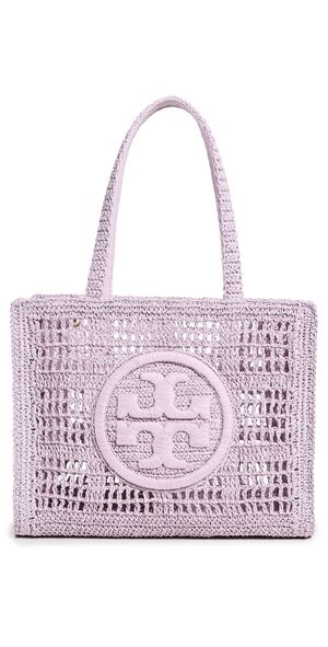 Tory Burch Ella Hand Crocheted Small Tote Pale Purple One Size