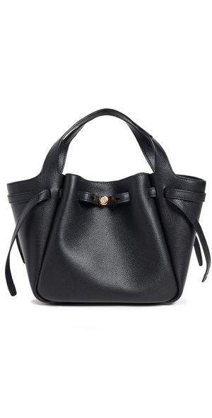 Tory Burch Romy Pebbled Satchel Black One Size