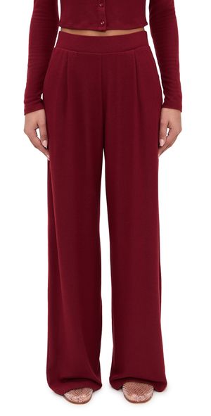 Leset Lauren Pleated Pocket Pants Pinot L