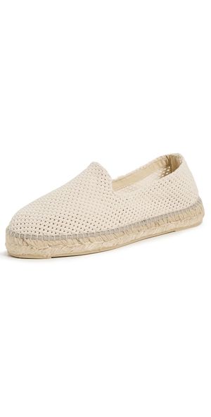 Manebi Flat Net Espadrilles Cream Net 35