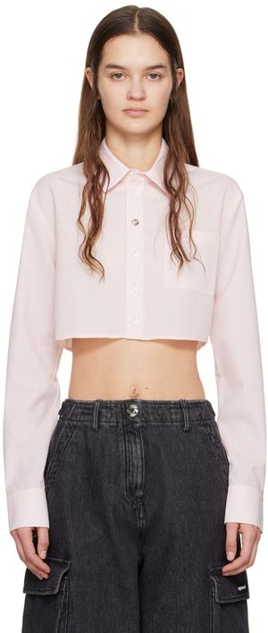Coperni Pink Cropped Shirt