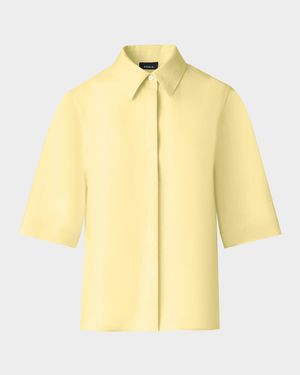 Linen Short Sleeve Blouse