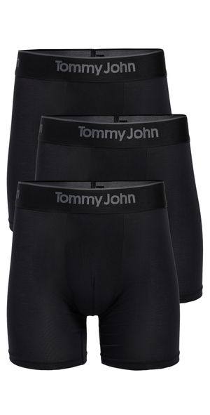 Tommy John Second Skin 6 Boxer Briefs 3 Pack Black M