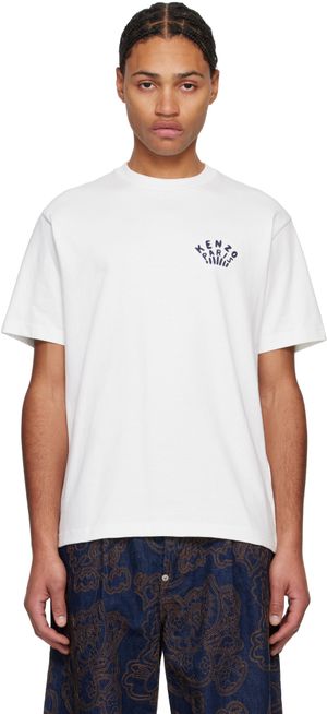 Kenzo White Kenzo Paris Dragonfly Embroidered Classic T-shirt