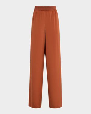 Riverside Wide-Leg Stretch Silk Pants