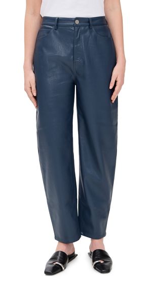 LE BOP Dakota Faux Leather Barrel Pants Black 00