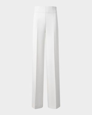 Fiyki Wide Leg Wool Double-Face Pants