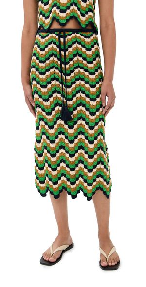 ESCVDO Suspiro Skirt Green/Blue XS