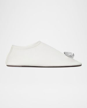 Patos Ornament Mesh Ballerina Flats