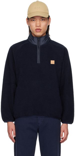 A.P.C. Pull molletonné Island bleu marine