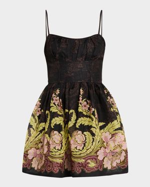 Alba Floral Fit-And-Flare Mini Dress