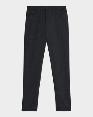Men's Melange Wool Straight Fit Five-Pocket Pants