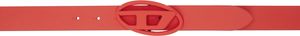 Diesel Ceinture réversible II rouge et noir à ferrure à logo 1DR