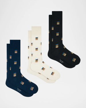 Men's Jonas Signature Stripe Block 3-Pack Crew Socks