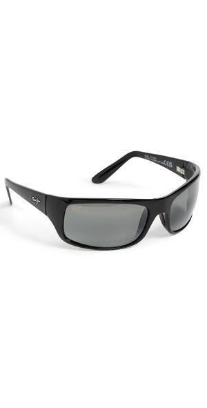 Maui Jim Peahi Sunglasses Black-Black-Grey One Size