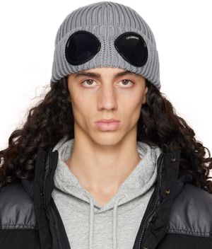 C.P. Company Gray Goggle Beanie