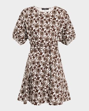 Genero Floral-Print Cotton Mini Dress