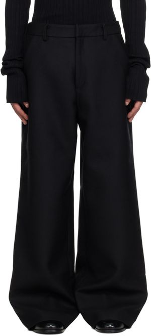 Entire Studios Black Wideleg Trousers