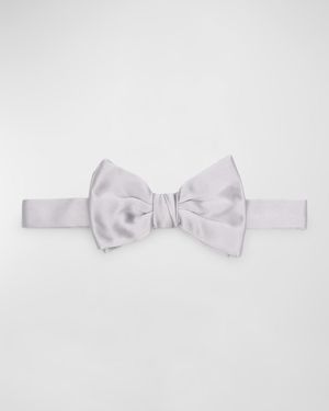 Men's Solid Silk Bow Tie