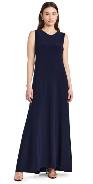 Norma Kamali Sleeveless Swing Maxi Dress True Navy S