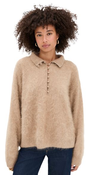 rag & bone Jada Brushed Cashmere Sweater Mink L