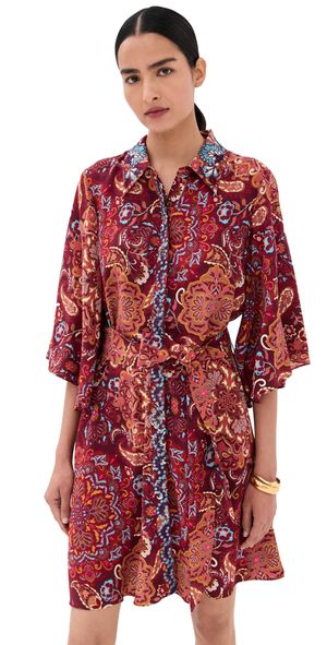 Figue Pamela Dress Kaleidoscope Paisley Red XL