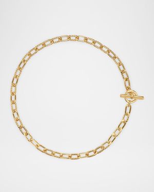Madison Necklace with Toggle in 18K Gold, 8.5mm, 18"L