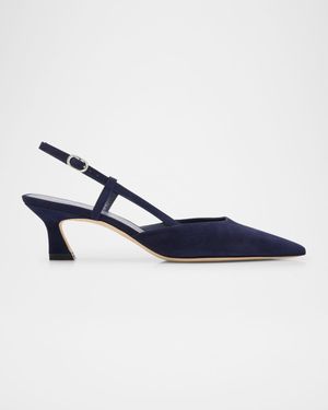 Vinnie Suede Kitten Slingback Pumps