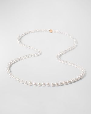 18K White Gold Necklace with Freshwater Pearls