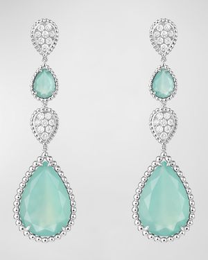 Serpent Boheme Aquaprase and Diamond Earrings