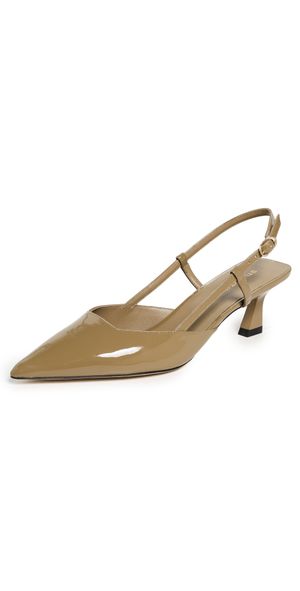 Stuart Weitzman Vinnie Slingbacks 50mm Golden Olive 8.5