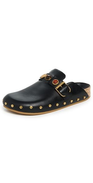 Veronica Beard Fern Charm Clogs Black 8