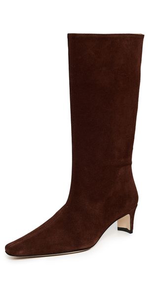 STAUD Midcalf Wally Boots Mahogany 41.5