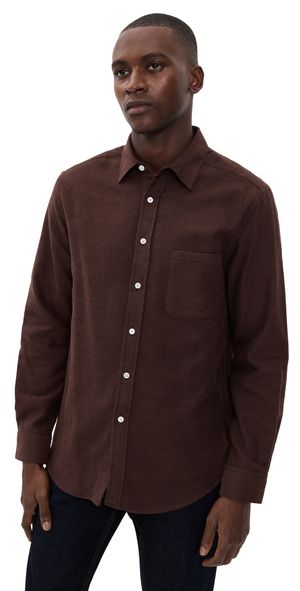 Portuguese Flannel Teca 2.0 Brushed Flannel Button Down Shirt Brown XXL