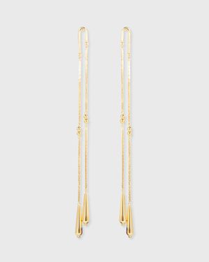 Gold Ball Drop Post Earrings