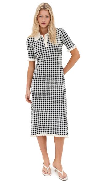 Sea Saige Gingham Knit Midi Dress Multi XXS