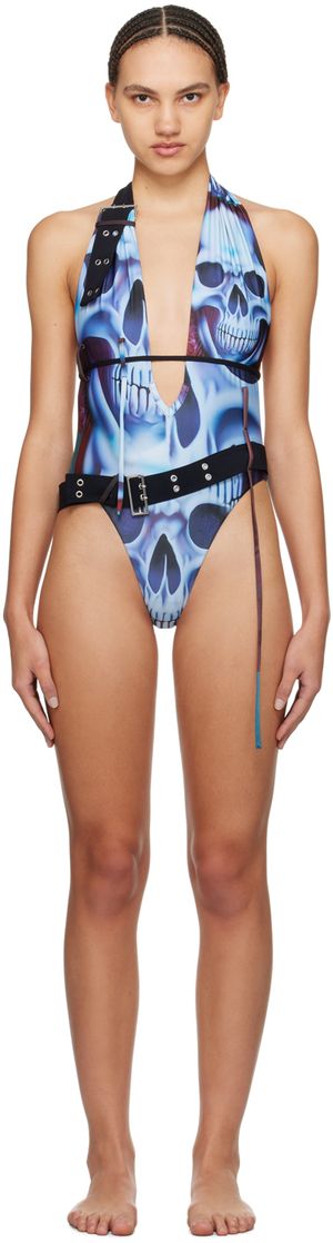 Ottolinger Blue Belt One-Piece Swimsuit