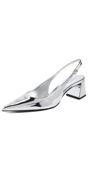 Schutz Rhonda Mid Slingback Heels Spechio 8.5