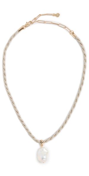 Ettika Freshwater Token Necklace Beige One Size