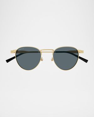 Men's GG1875S Metal Round Sunglasses