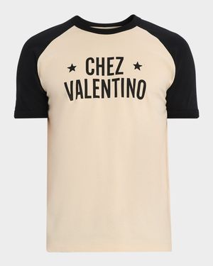 Men's Cotton Chez Valentino Raglan Sleeve T-Shirt