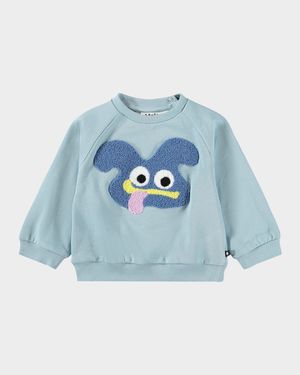 Boy's Disc Embroidered Sweatshirt, Size 3M-4