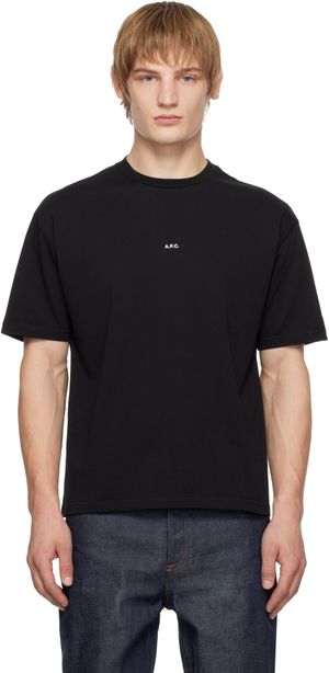 A.P.C. Black Boxy Micro Logo T-shirt