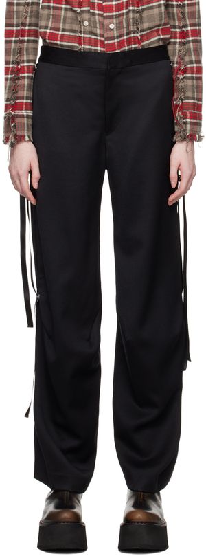 R13 Black Pleated Cargo Pants