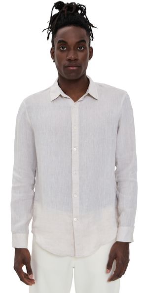 Club Monaco Italian Linen Shirt Flax M