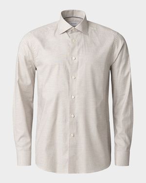 Men's Contemporary Fit Grid Check Sport Shirt